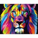 Colorful Lions DIY Easy Painting on Canvas Kit for Beginners Kids