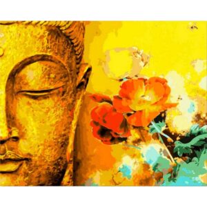 The Half of Buddha Painting on Canvas kit for Adults