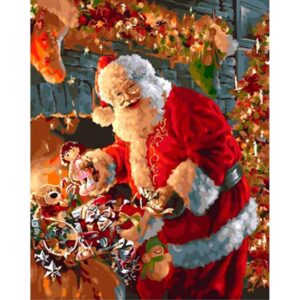 Santa Christmas Gift Paint By Number Kit DIY Digital Acrylic Oil Painting Canvas 