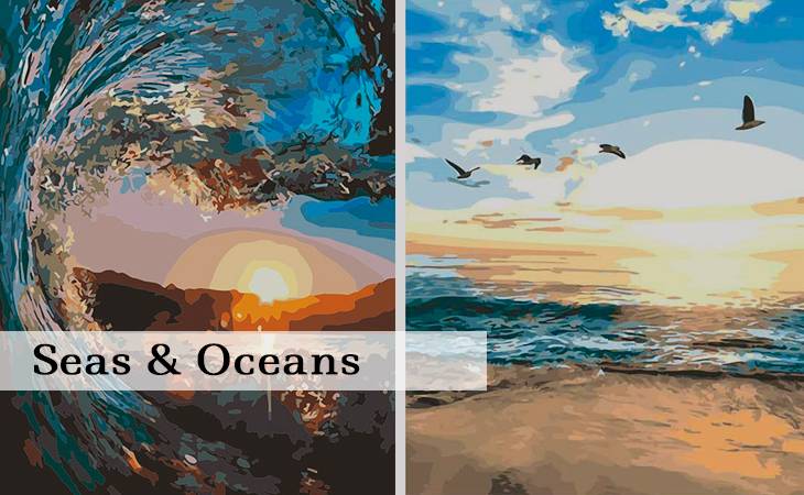 Seas and Oceans Paint by Numbers