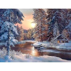 Snow Forest Painting By Numbers kit