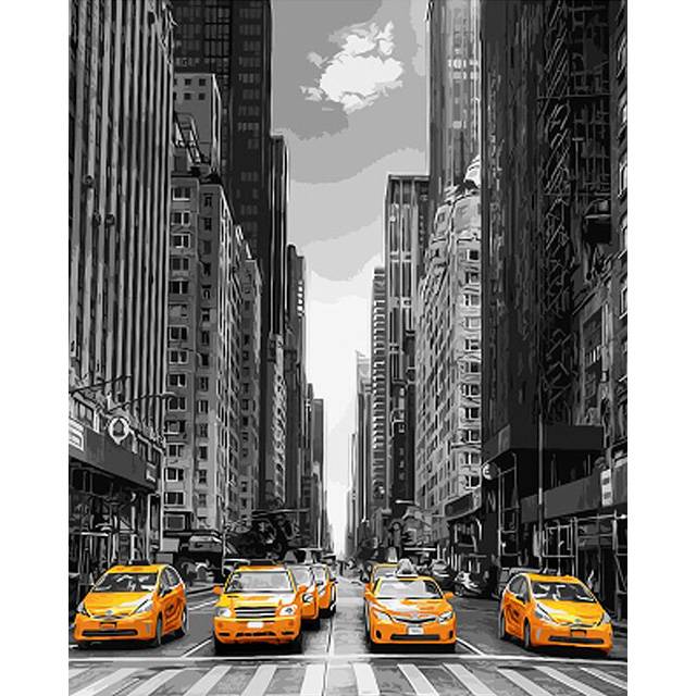 Yellow Cab in New York Paint by Number
