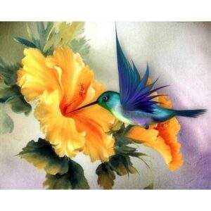 Blue Hummingbird DIY Oil Paint by Numbers Kits for Adults