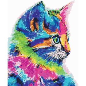 Colored Kitty - DIY Color by Numbers Kit