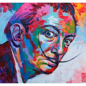 Colorful portrait of Salvador Dali - DIY Paint by Numbers Kit