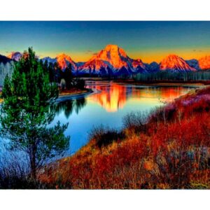 Fantastic Sunset DIY Oil Paint on Canvas Kit for Adults