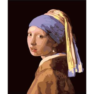 Girl with a Pearl Earring by Johannes Vermeer Paint by Numbers