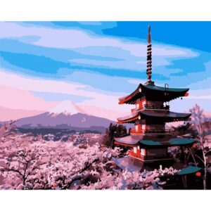 Holy Mount Fuji in Japan - Paint by Numbers Kit