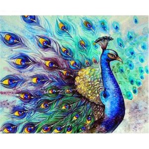 Indian Peacock DIY Painting By Numbers Kits for Adults