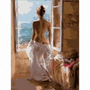 Lady at Window DIY Paint By Numbers Kit Adults