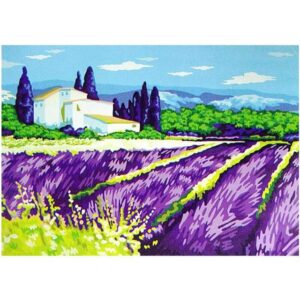 Lavender Field - Oil Coloring by Numbers Set