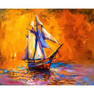 Lonely Ship at Sea - Painting by Numbers Kit