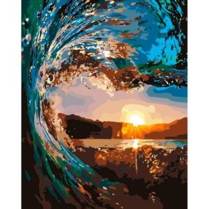 Ocean Surfing Wave DIY Painting By Number Kit