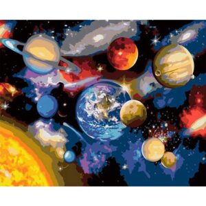 Space Planets DIY Paint By Numbers Kits Adults