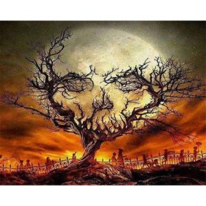 Spooky Halloween Night DIY Oil Canvas By Number Kit for Adults