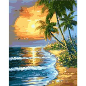 Tropical Beach Sunset - DIY Painting by Numbers Kits