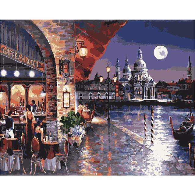 Venetian Evening Italy - Oil Paint by Numbers Kit