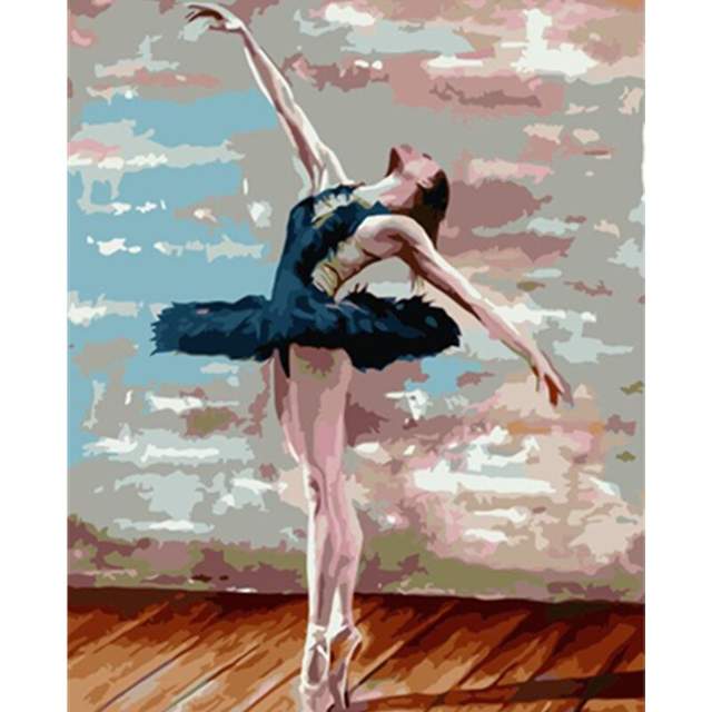 Ballerina in a Blue Tutu - Canvas by Numbers Kit