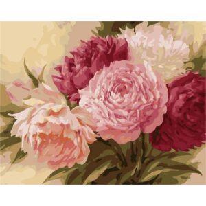 Beautiful Peonies - Acrylic Painting by Numbers Kit