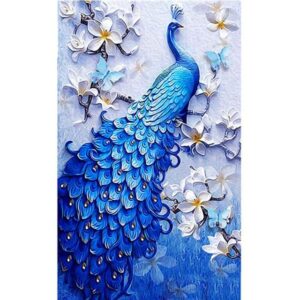 Blue Royal Peacock - Bird Painting by Numbers