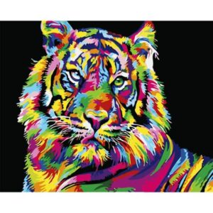 Bright Tiger - Acrylic Painting by Numbers