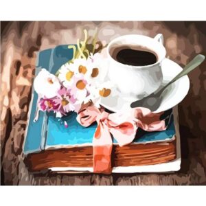 Coffee and Book - Paint by Numbers Kit for Adults