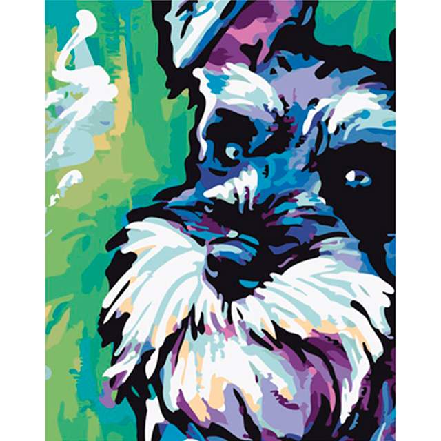 Colorful Scottish Terrier - Paint by Numbers for Sale