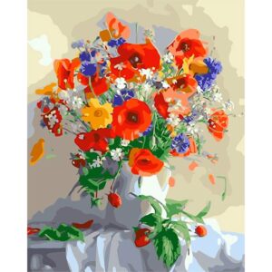 Daisies and Poppies Color by Numbers for Adults