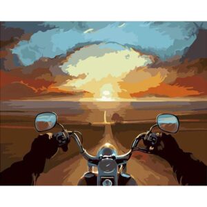 Endless Motorcycle Journey - Coloring by Numbers for Adults