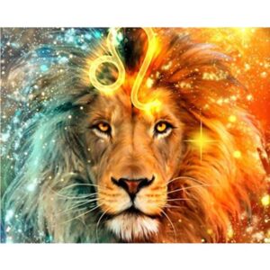 Ice and Fire Lion - Painting by Numbers for Sale