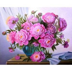 Peonies in a Vase - Acrylic Painting by Numbers Kits