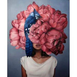 Woman Peony Flower Head - DIY Paint by Numbers