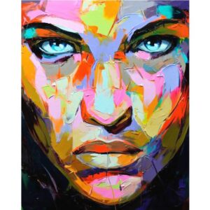 Abstract Colorful Woman Face ​- Portraits Paint by Numbers