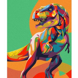 Colorful Dino - Easy Paint by Numbers