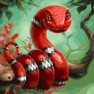 Cute Milk Snake - Paint by Numbers for Kids