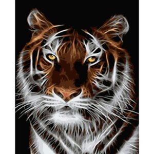 Flash Tiger - Animals Coloring by Numbers for Adults