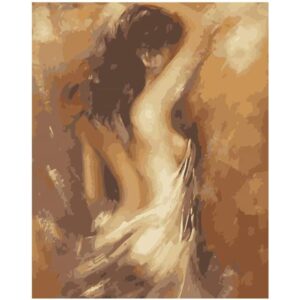 Nude Lady with a Veil - Paint by Numbers for Adults