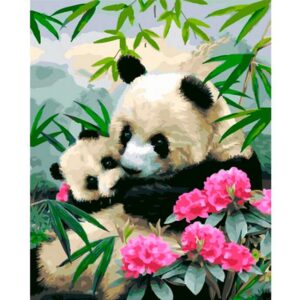 Panda Bear Mom and Baby - Animals Paint by Numbers Kits