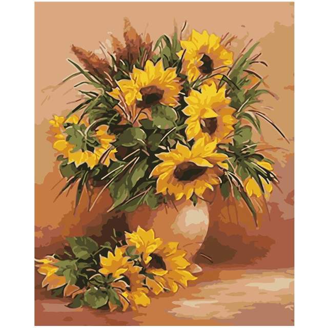 Sunflowers - Flower Painting by Numbers Kit