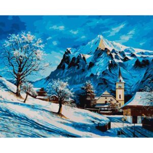 Winter in Tyrolean Alps - Landscape Paint by Numbers