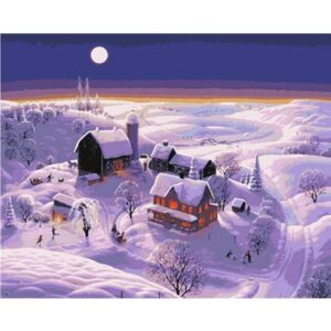 Winter on the Farm - Christmas Paint by Numbers