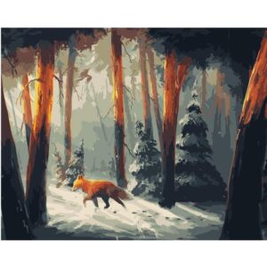 Winter Fox - Paint by Numbers Fox