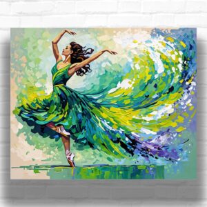 Abstract Ballerina - Ballet Dancer Paint by Numbers