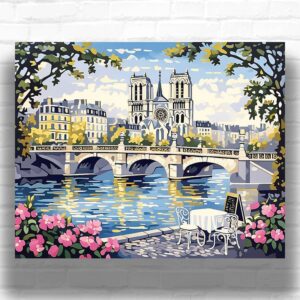 Afternoon by the River Seine - Paint by Numbers Paris Scene