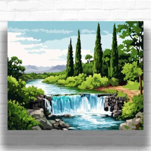 Amazing Mountain Valley - Landscape Paint by Numbers Kit