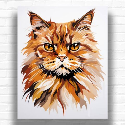 Angry Cat - Paint by Number Kit