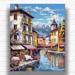 Annecy Embankment - France Paint by Numbers
