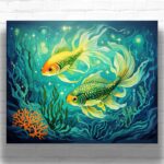 Aquarium Green Fish - Paint by Numbers Fish