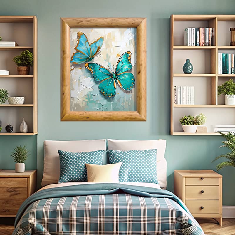 Blue Butterflies - Paint By Numbers