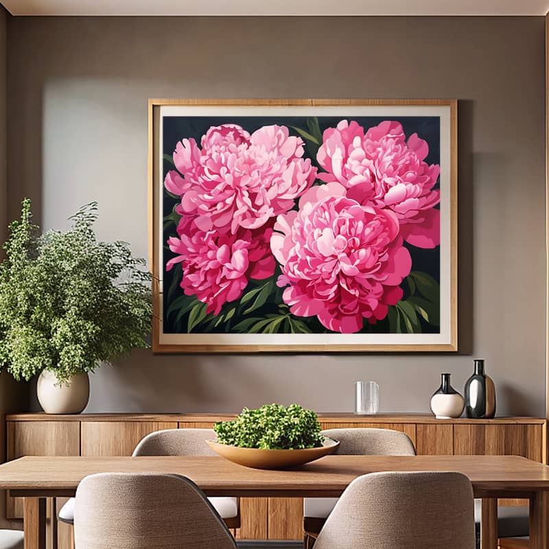 Bouquet of Pink Peonies - Paint by Numbers